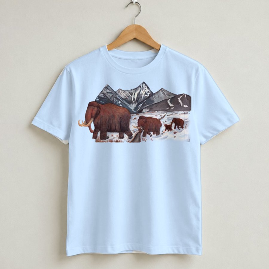 T-shirt mock-up with your Mammoth March drawing